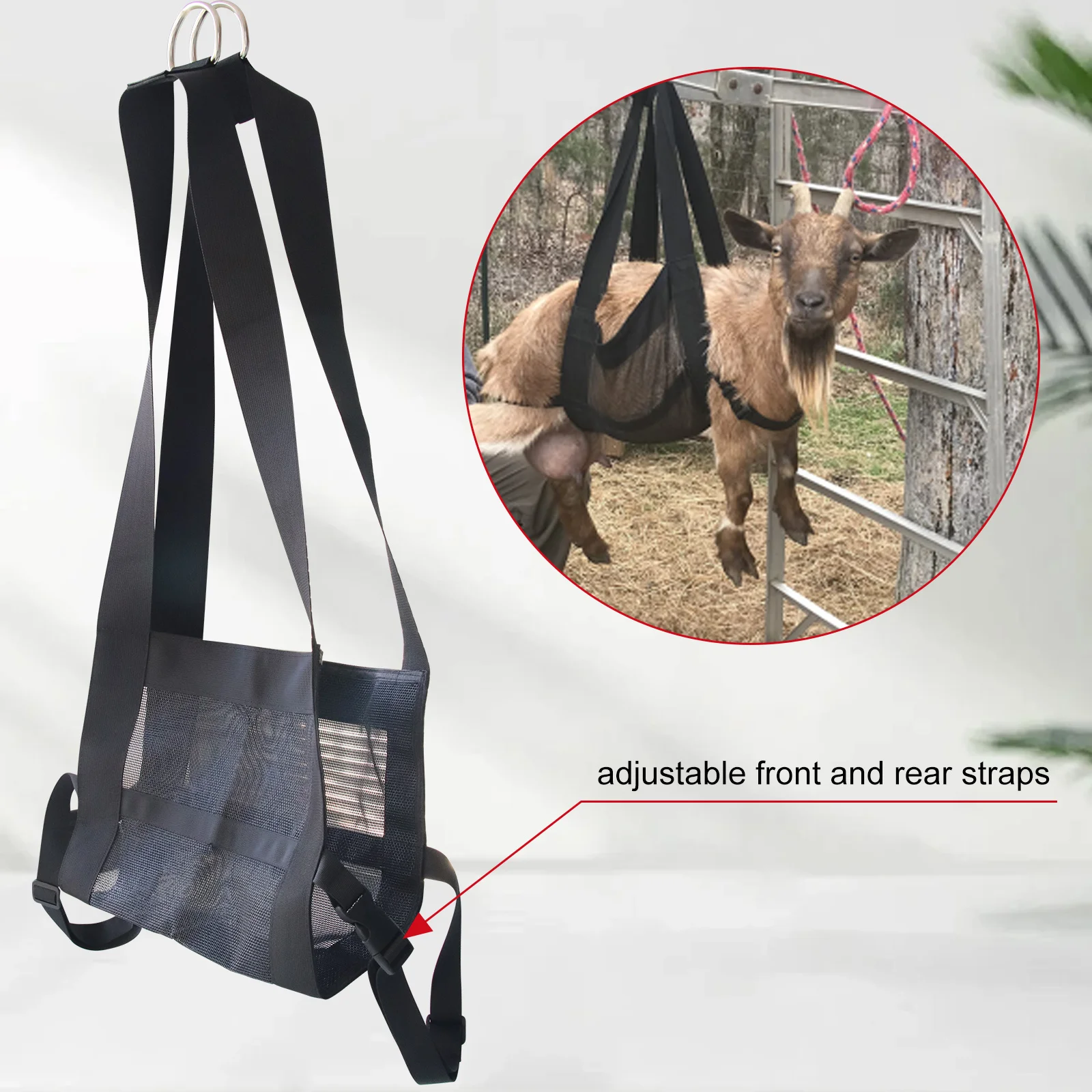 1 قطعة حبال العجل لوزن الحيوان-مقياس العجل المعلق مقياس الوزن الرافعة مع حزام قابل للتعديل لوزن الكلب الماعز الماشية #6