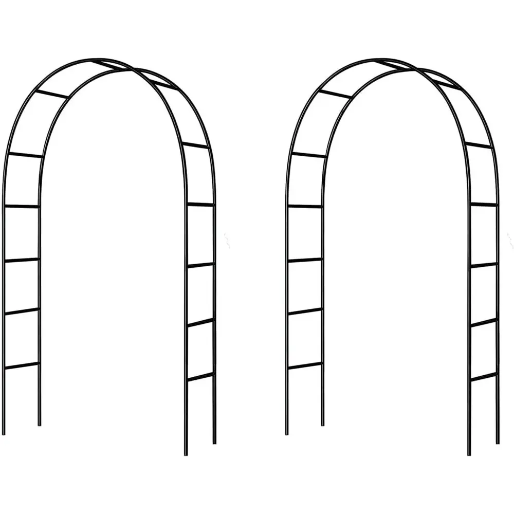 

Двойной металлический пергол-беседка (7,9 футов высотой x 4,6 фута шириной), простая сборка, идеально подходит для вьющихся растений, свадеб и декора сада