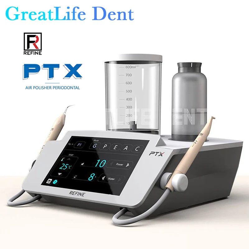 Great life-Dent صقل PTX الأسنان LCD تعمل باللمس يجمع بين قشارة تلميع الموجات فوق الصوتية والهواء ، وجراحة اللثة وملمع الهواء