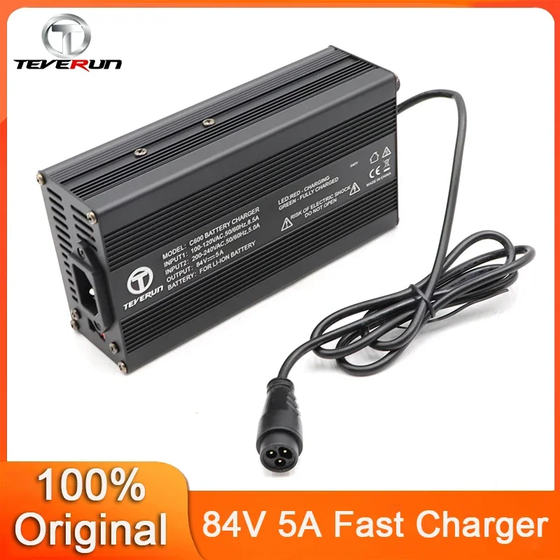 Original 84V 5A Fast Charger For Teverun Fighter Supreme/7260R E-Scooter Verified&Non-Verified Version Charger Official Parts