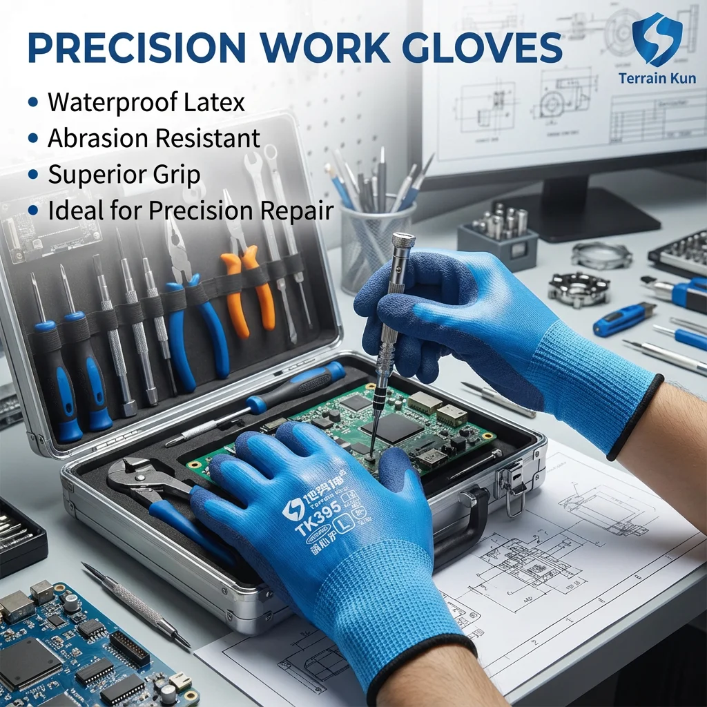 Winter Construction Work Gloves Waterptoof Latex Coated Safety Gloves Heavy Duty Thickened Warm Gloves for Outdoor Working