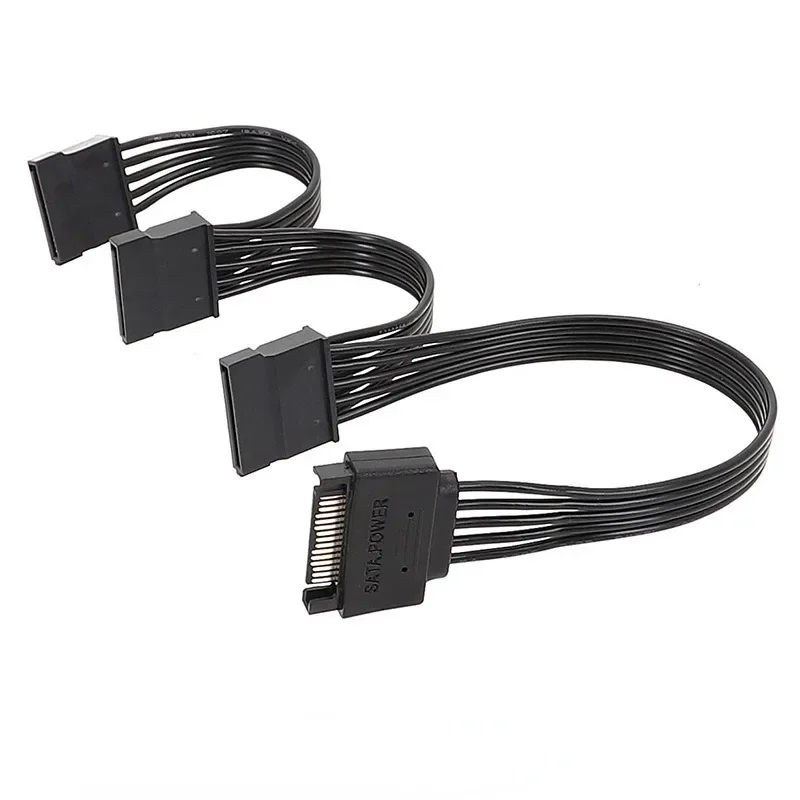 8AWG Sata 15-контактный Удлинительный кабель, 15-контактный разветвитель для игрового компьютера, жестких дисков, источник питания