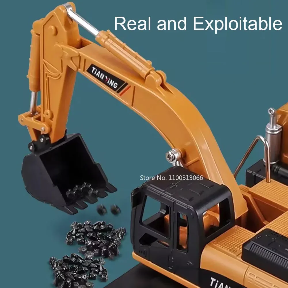 1:32 Alloy Diecasting Cement Mixer Toys Cars Models with Light Sound Pull Back Miniature Excavator Vehicles Child Birthday Gifts