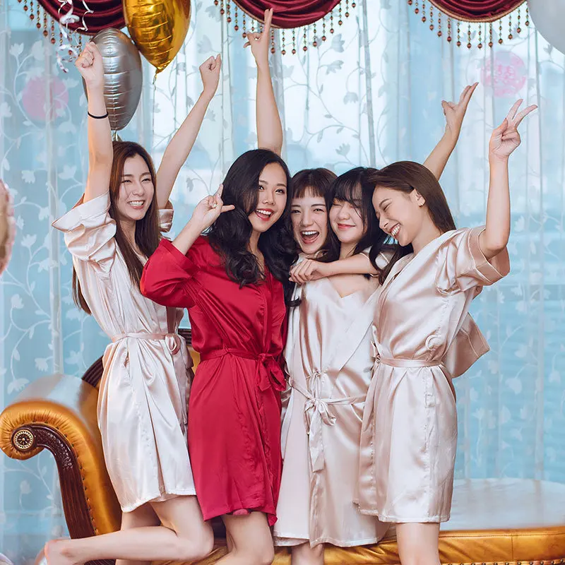 

Женская праздничная двухсекционная пижама, ночная рубашка с вышивкой, шелковая одежда для дома, халат на бретельках из ледяного шелка, женские платья, халат