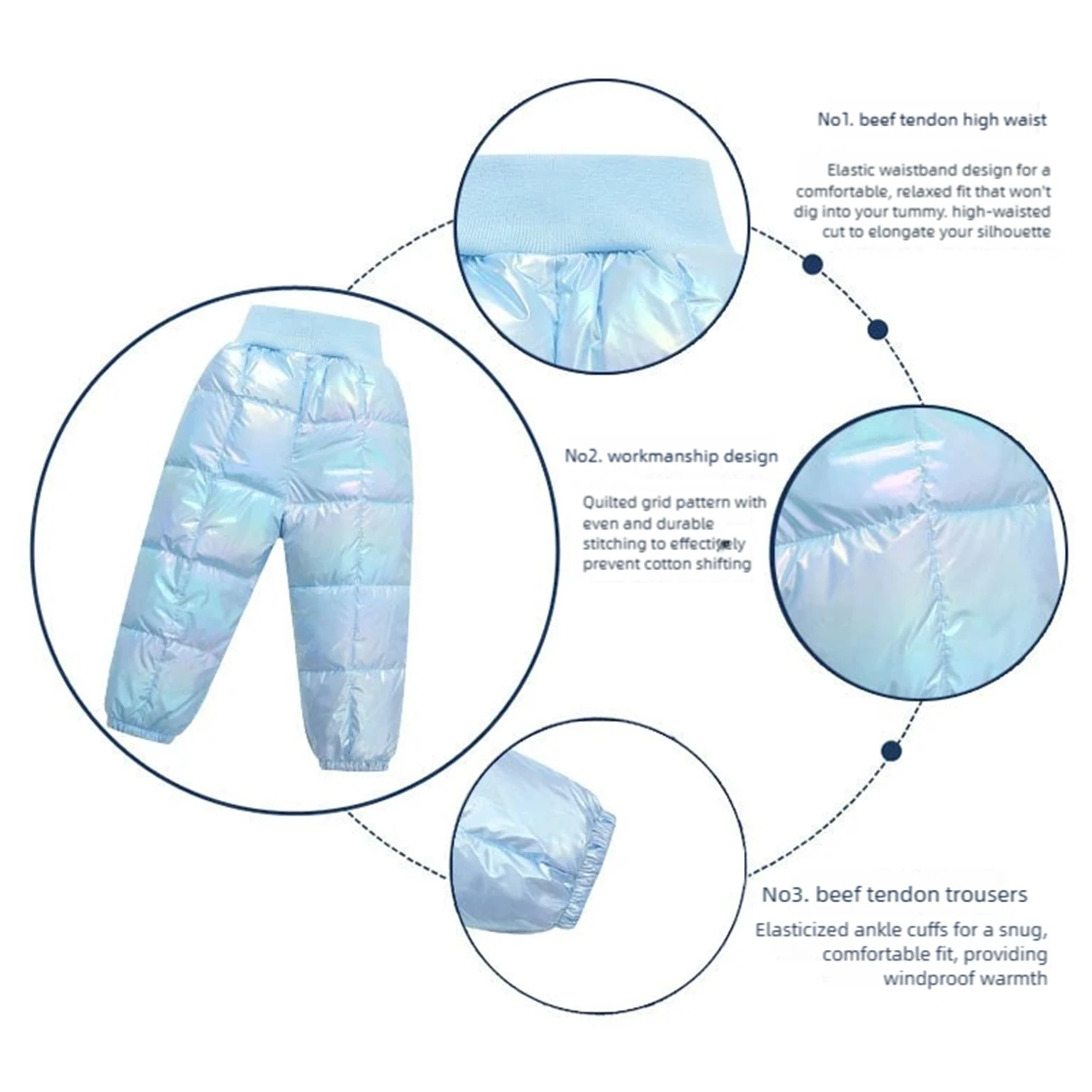 الأطفال طفل معدني سنوسويت مبطن بدلة تزلج بنين بنات ملابس الشتاء موضة كم طويل آذان الدب مقنعين سترة + السراويل #4