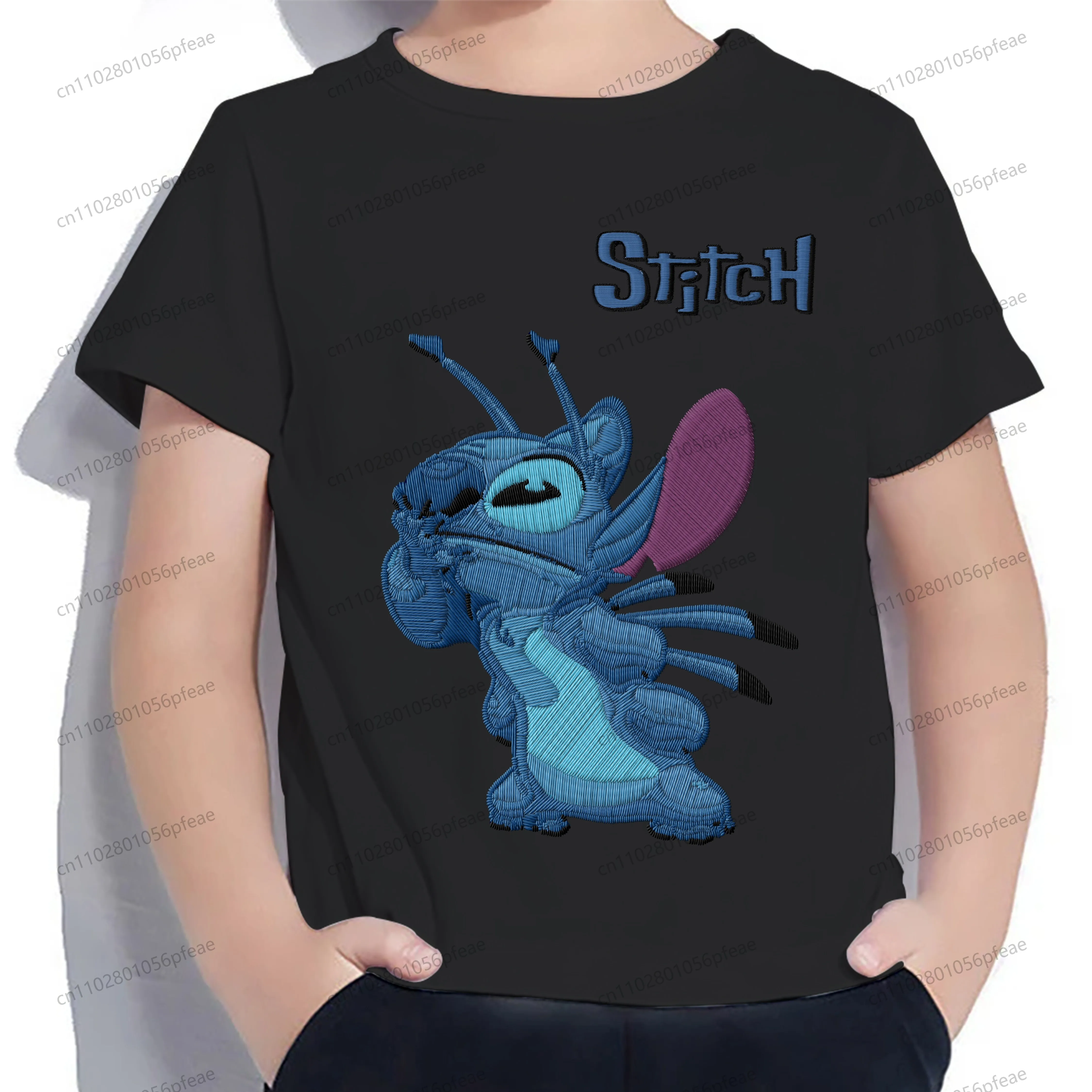 

Disney Boy Clothes Embroidery Stitch 3D Printing T-shirts for Boys T-shirt 2025 Kids Top Children Summer Clothing Texture Mother