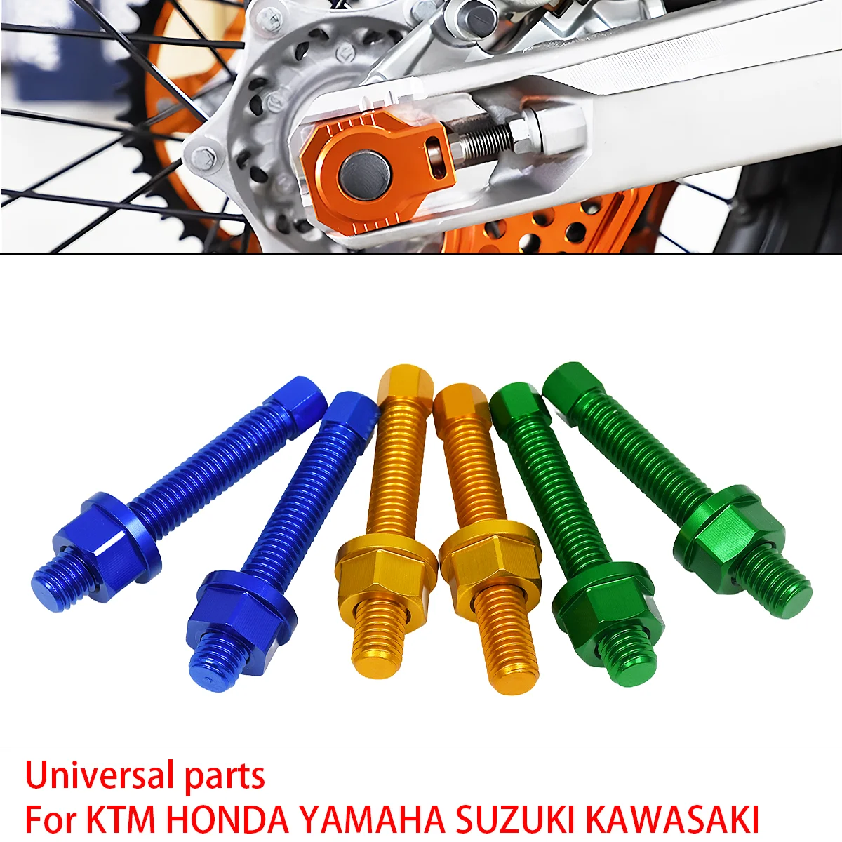 

High quality and durable Motorcycle Repair Parts M8 Chain Adjuster Screws Rear Axle Limit Blocks For Yamaha Honda Kawasaki