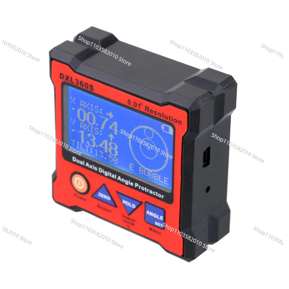 Dual Axis Angle Protractor Dual-axis Digital Display Level Gauge With 5 Magnetic Sides Diagnostic Tool Protractor High Quality