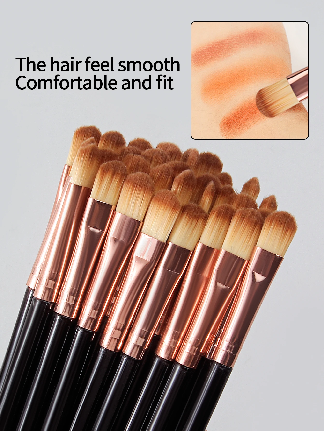 Conjunto de pincéis de maquiagem para olhos iniciantes, 6/12/25/30 peças, pincel de sombra de cerdas macias, pincel corretivo, pincel para detalhes de pálpebras, portátil