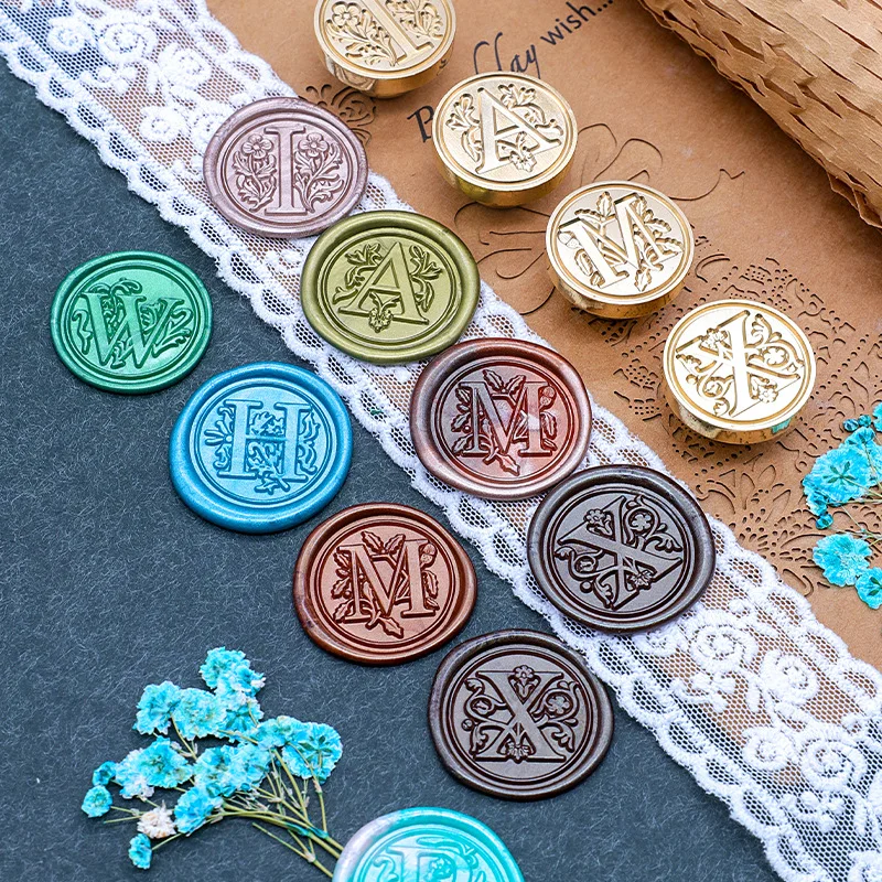 New  Wax Seal Stamp Letter 26 English European Letter A-Z Head For A Copper Head Envelopes Wedding Invitations Scrapbooking