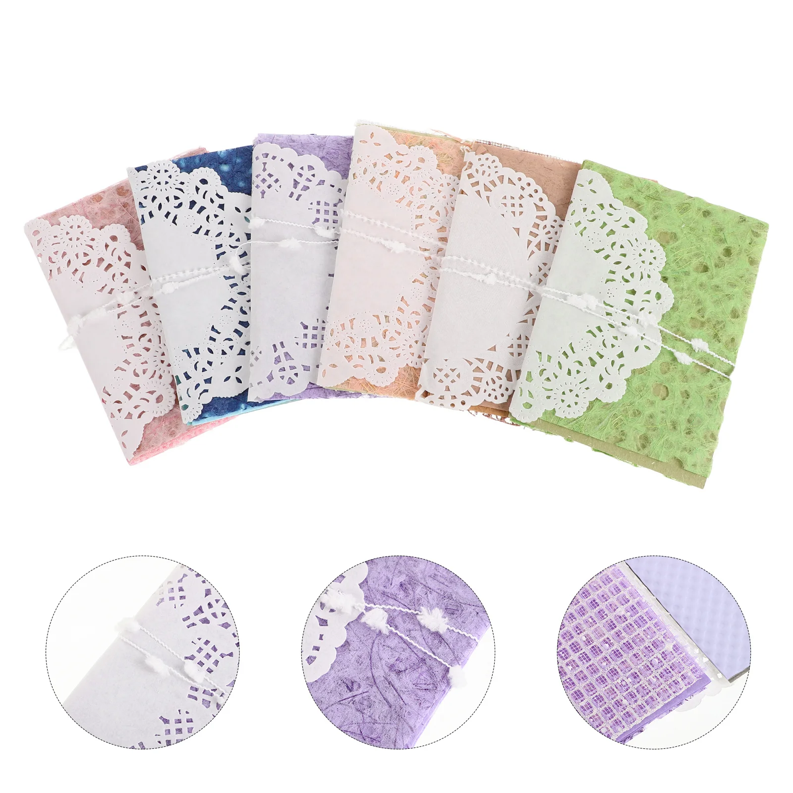 

96pcs Handmade Scrapbook Paper Textured Mesh Fabric Journaling Decorative Kit For Creative Collage Diy Craft Supplies Stationery