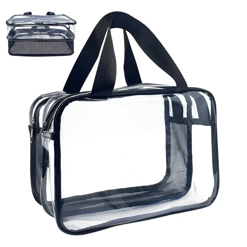 Transparent Travel Wash Bag Portable Waterproof Makeup Storage Pouch Large Capacity Cosmetic Organizer fitness Swim Zipper Pouch