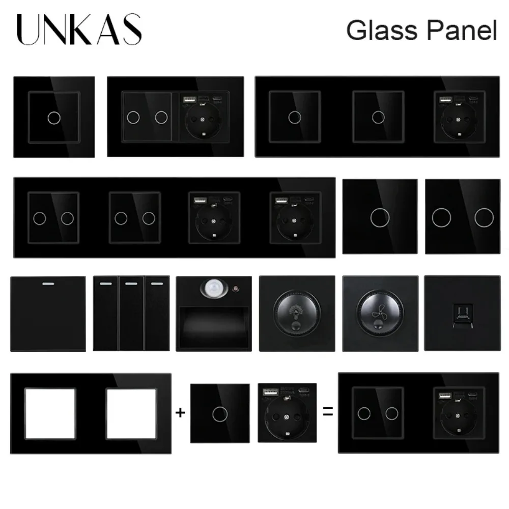 Unkas Black Glass P… - image