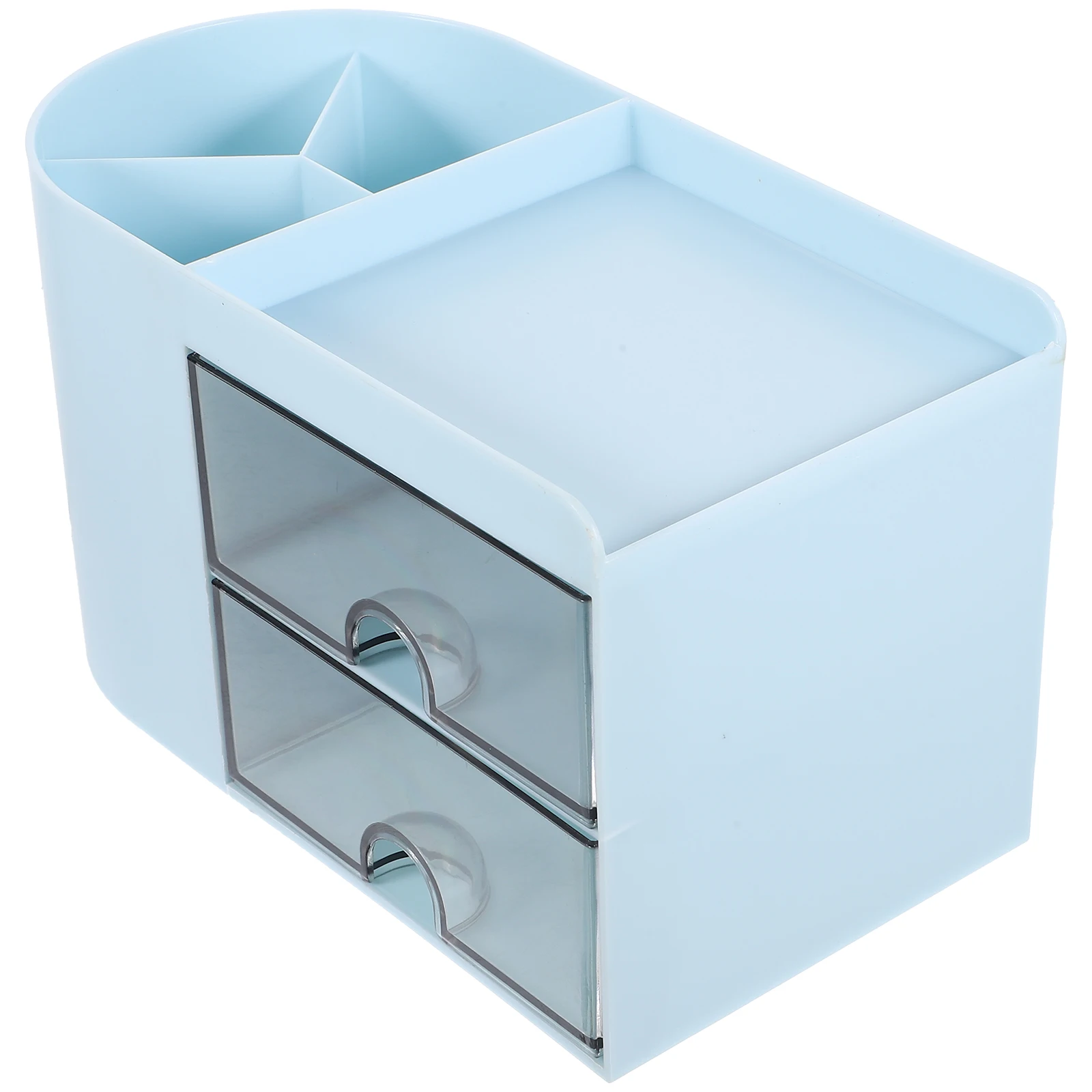 

Desk Organizer Stationery Storage Box White Large Capacity Multi-functional Pen Holder Compartment Tidy Office School Supplies