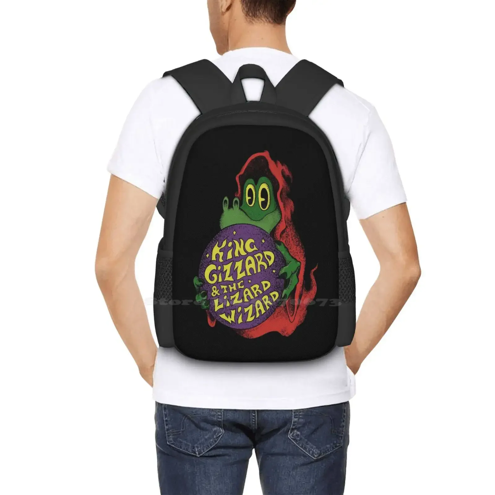 الفرقة الملك جيزارد ومعالج السحلية رائجة البيع حقيبة مدرسية على ظهره حقائب الموضة الفرقة الملك جيزارد ومعالج السحلية #6