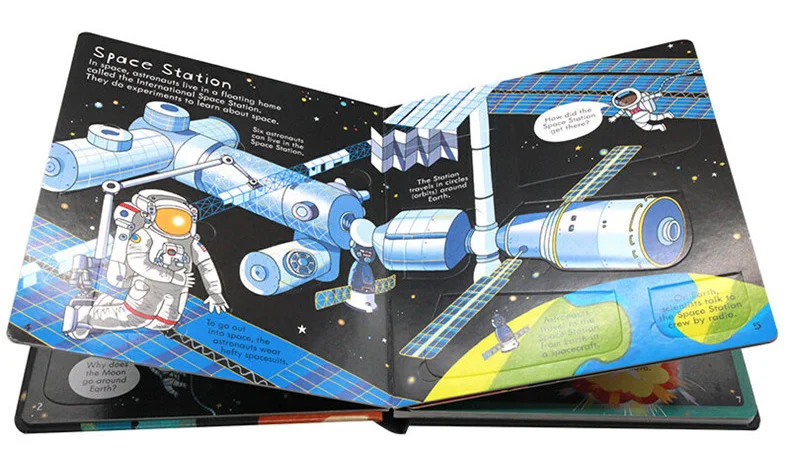 Usborne Look Inside Space, libri per bambini di età compresa tra 4 5 6 7, libri illustrati scientifici popolari inglesi, 9781409523383