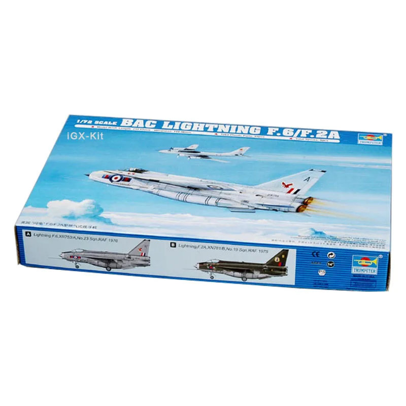 Trumpeter 01654 1/72 English Electric BAC Lightning F2A/F6 Fighter Aircraft Plastic Assembly Model Toy Gift Building Kit