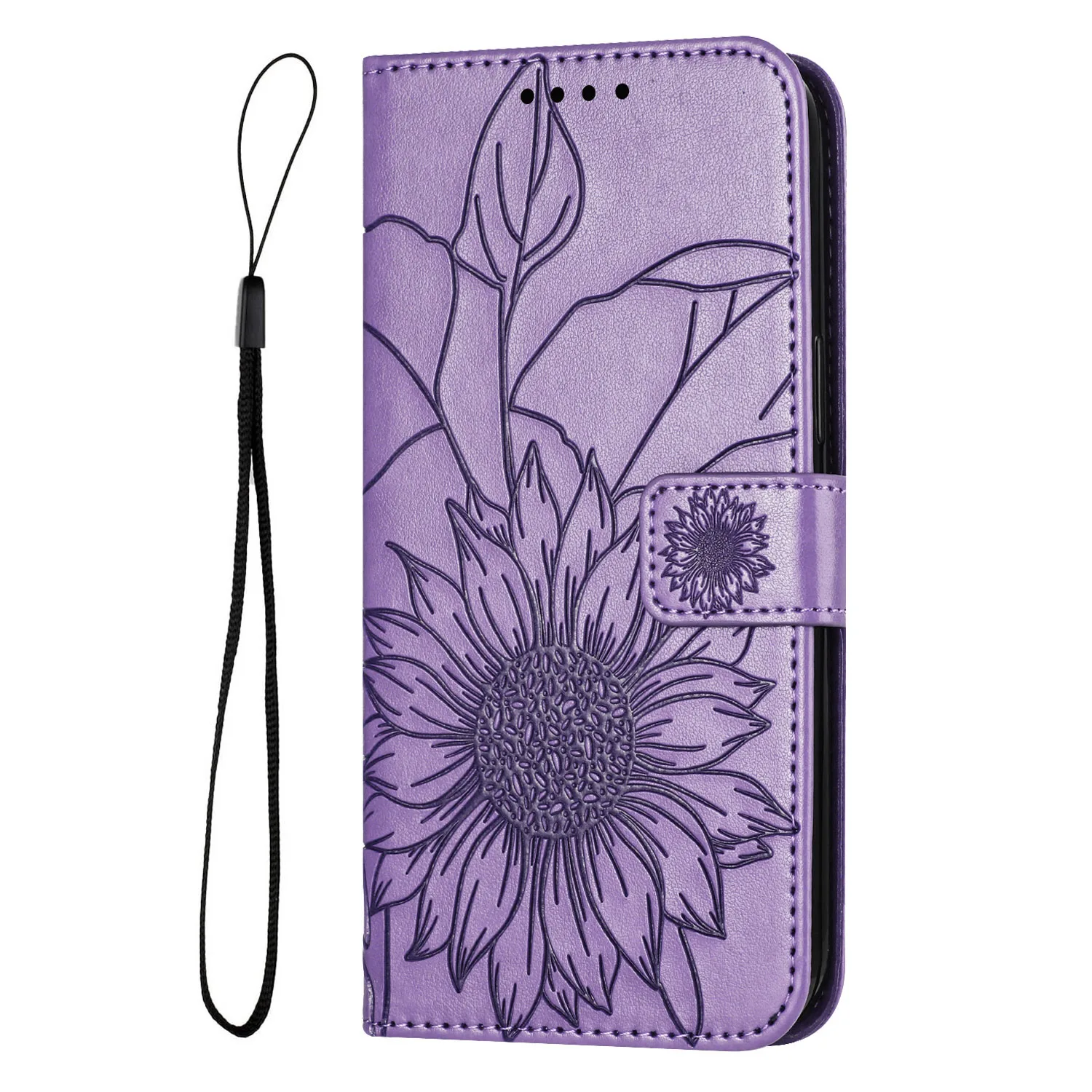 

Flip Stand Embossed sunflower Cover For Xiaomi Mi 13 Lite 12T Pro 11T Poco X4 Pro 5G Redmi Note 12 Pro Plus 12S A1 Plus 12C 10A