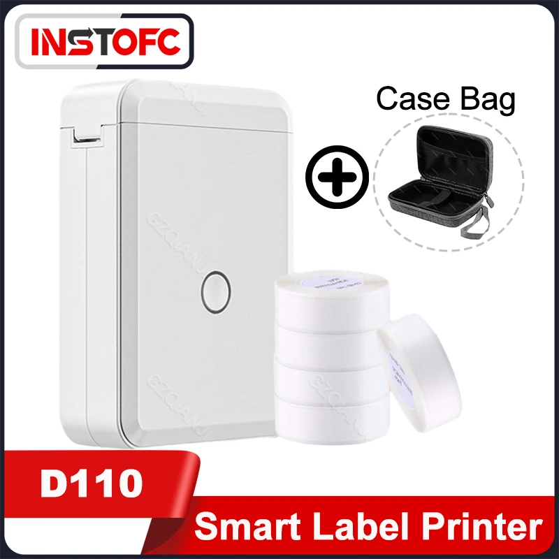 NIIMBOT D110 Label Maker Machine with Tape Portable Handheld Bluetooth Monochrome Thermal Printer for Office Home Store USE