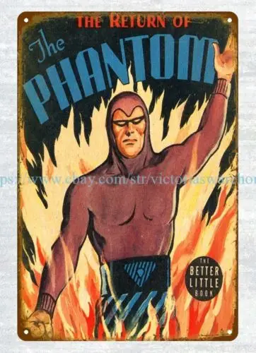 

1942 Return Of The Phantom metal tin sign collectible poster cafe bar