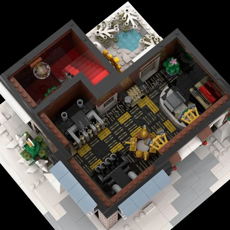 2933 PCS MOC Luxury Three Story Warm Residence Modular Model Architecture Building Block Diy Education Assembly Kids Toys Gifts