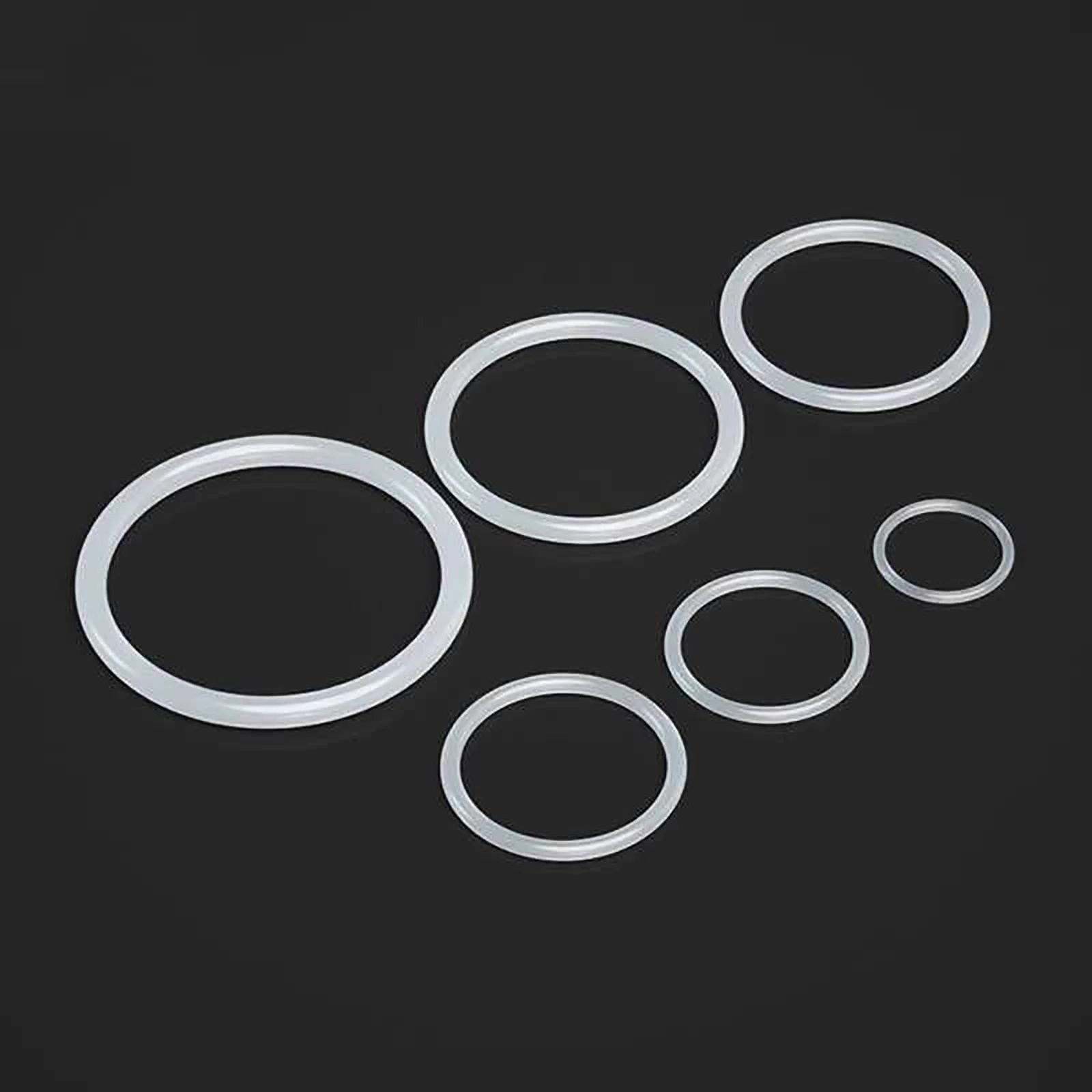 White Food Grade Silicone O-Ring Gasket CS 1.5mm OD 5~80mm Waterproof Washer Rubber VMQ O Rings Gaskets Washers