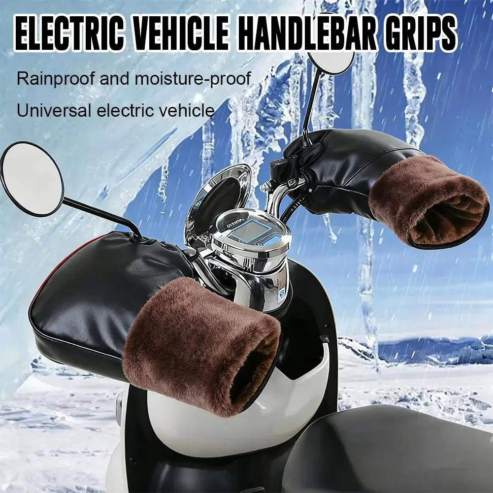 

Зимний теплый чехол на ручку мотоцикла, непромокаемый, ветрозащитный, зимний, сохраняющий тепло, защитный чехол на руль, защитные перчатки