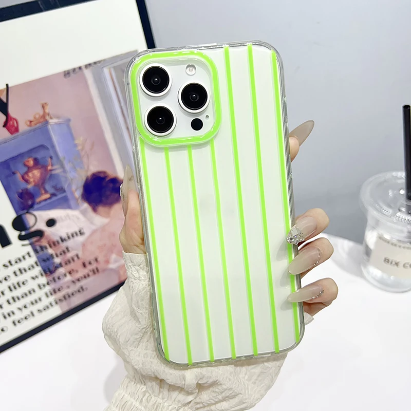 Luxury Night Light Luminous Transparent Phone Case For IPhone 16 15 14 Plus 13 12 11 Pro Max Clear Shockproof Back Cover Fundas