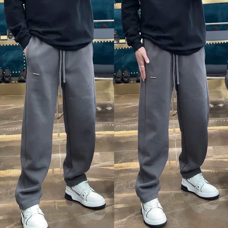 

Осенние Новые Модные Мужские Прямые Повседневные Брюки: Удобные, Свободные, Спортивные, Однотонные, Премиум-класса, Для Ежедневной Носки