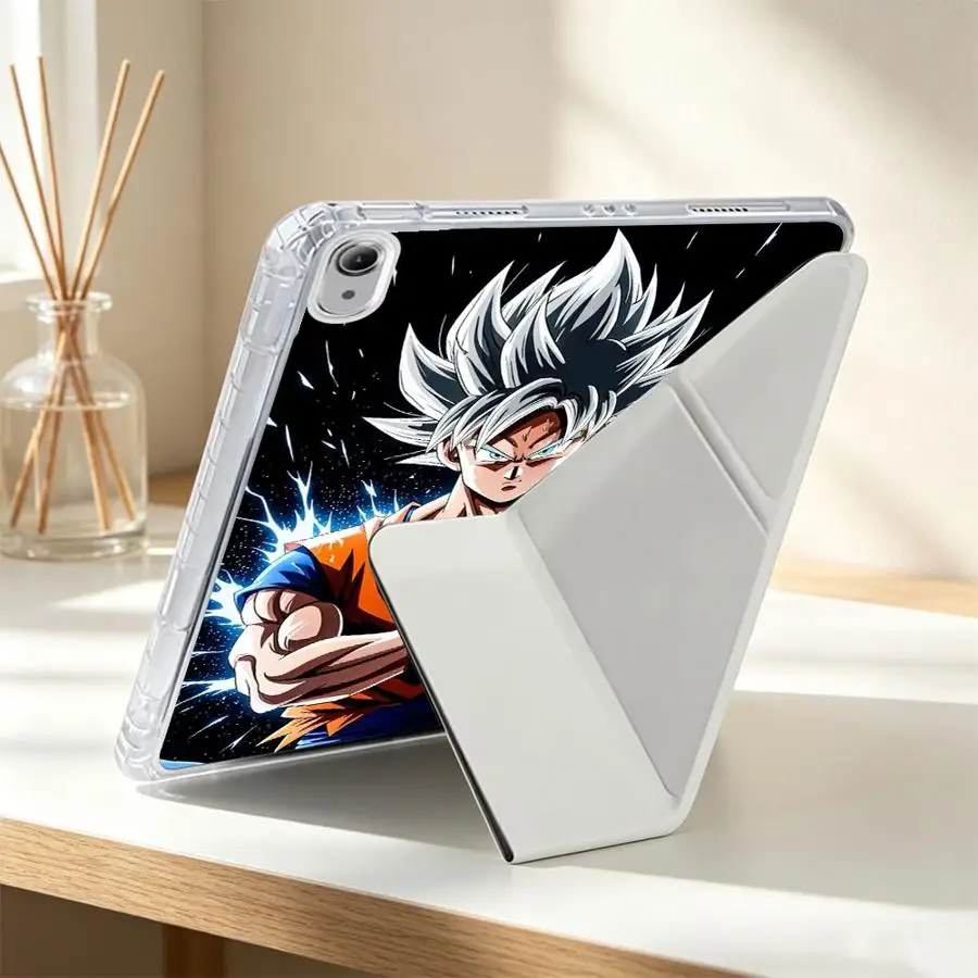 Dragon Ball Goku Powerful Tablet Case For Samsung Galaxy Tab A9 Plus S7 FE A11 S10 Lite A8 S9 Plus S8 With Pen Slot Cover