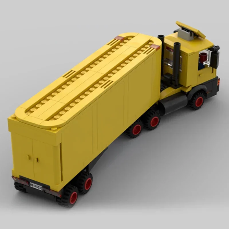 都市車両シリーズ Moc ビルディングレンガトラクタートレーラーモデル技術モジュラーブロック建設 DIY 組立おもちゃギフト