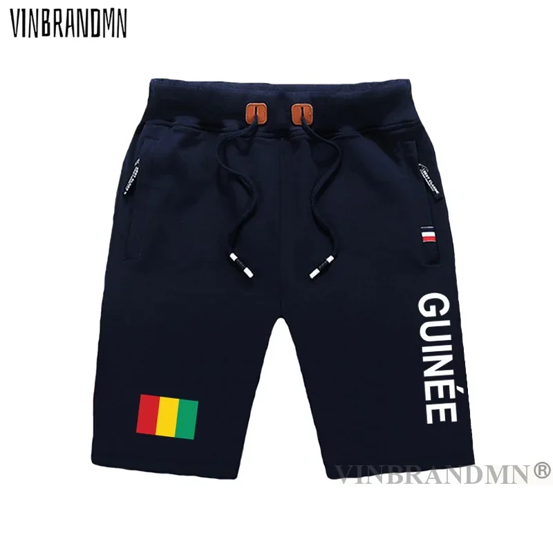 Republic of Guinea GIN Guinean GN Shorts Beach Man Men's Board Shorts Flag Design Workout Zipper Pocket Bodybuilding Cool Shorts