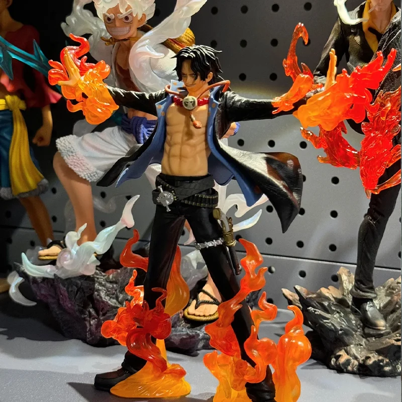 Genuine Bandai One Piece Ace Monkey D. Luffy Zoro Dracule Mihawk Whitebeard Pirates Dxf Anime Action Figure Toys Model