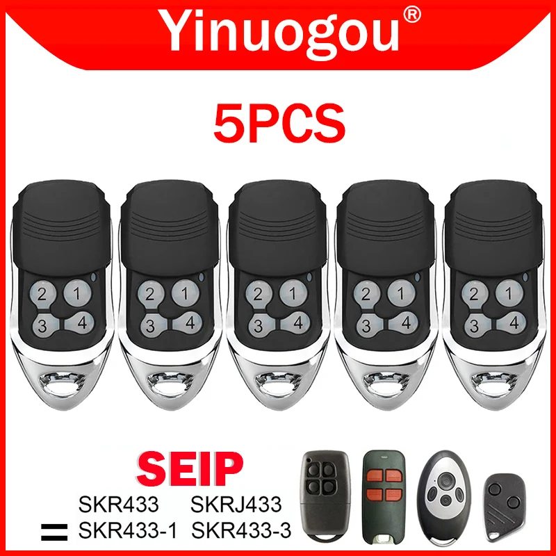 5PCS SEIP SKR 433 SKR433 SKRJ433 SKR433-3 SKR433-1 Garage Door Remote Control 433MHz Rolling Code Garage Door Opener Transmitter