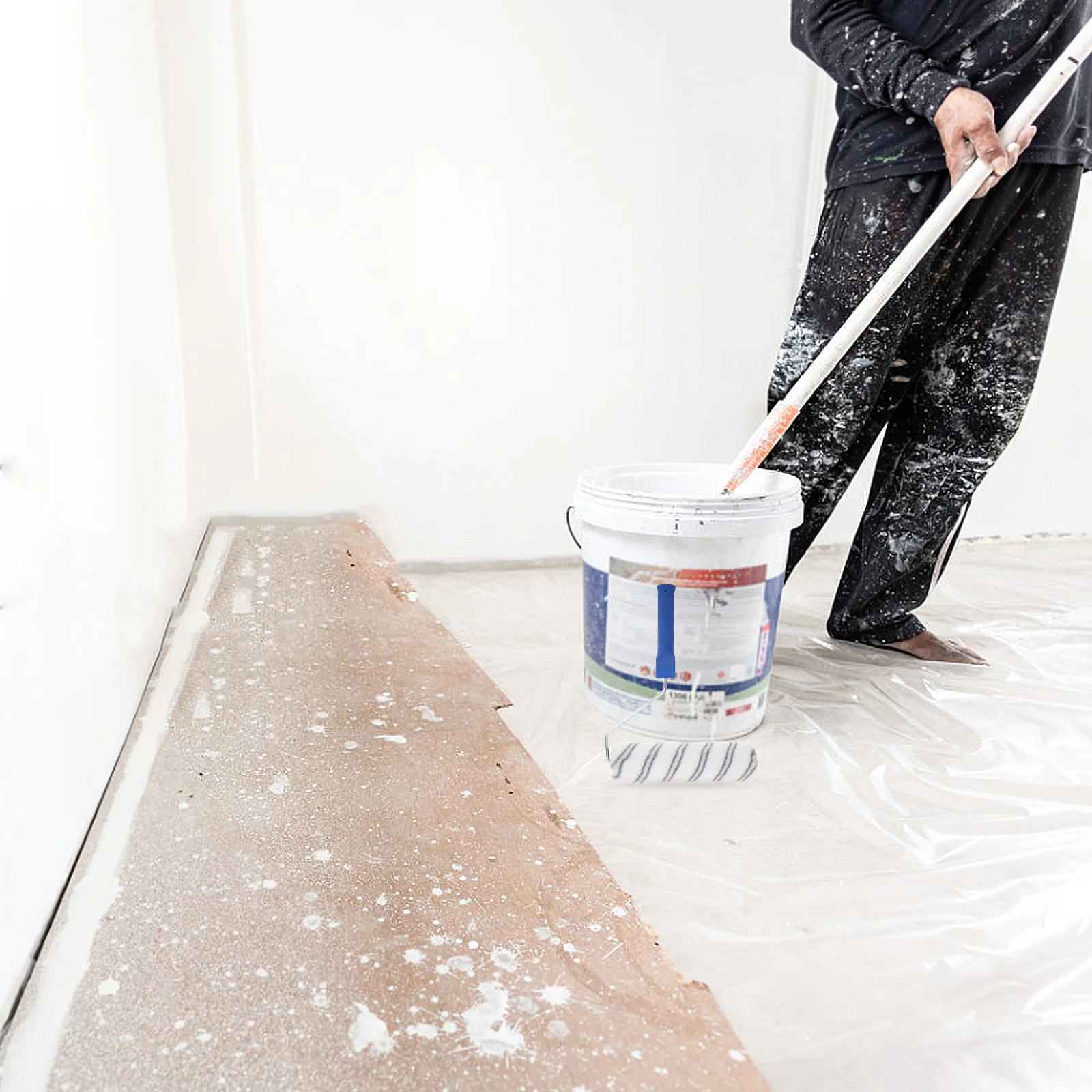 

Валик для краски, небольшой легкий для стен, потолков, мебели, кладки, картина маслом, внешняя бетонная поверхность, грязь для гипсокартона