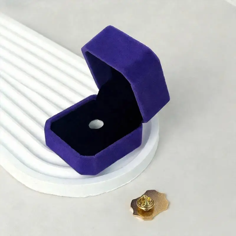 Schmuckring-Ausstellungsbox Ohrring-Aufbewahrungsorganizer Tragbare Quadratische Schmuckbox mit Klappdeckel Geschenkverpackung für Ohrringe – Detail 8