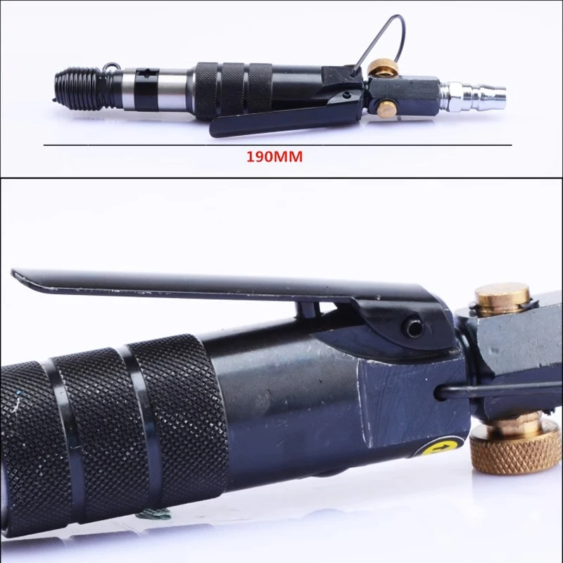 Pneumatic Straight Riveter GB827 Air Riveting Tool Aluminum Nameplate Solid Semi Tubular Knurled Wind Hitter With 8Pcs Head