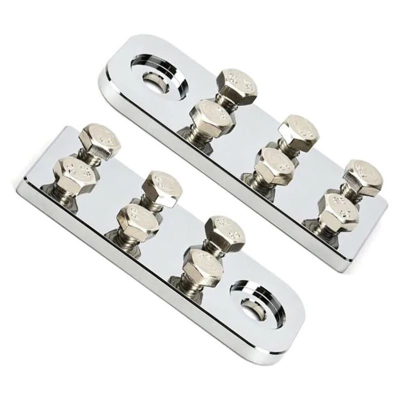 2PCS 6 Spot Flat Battery Terminals Threaded Connector for Caravan RV Bus - Car Battery Terminal Connector Modification Kit