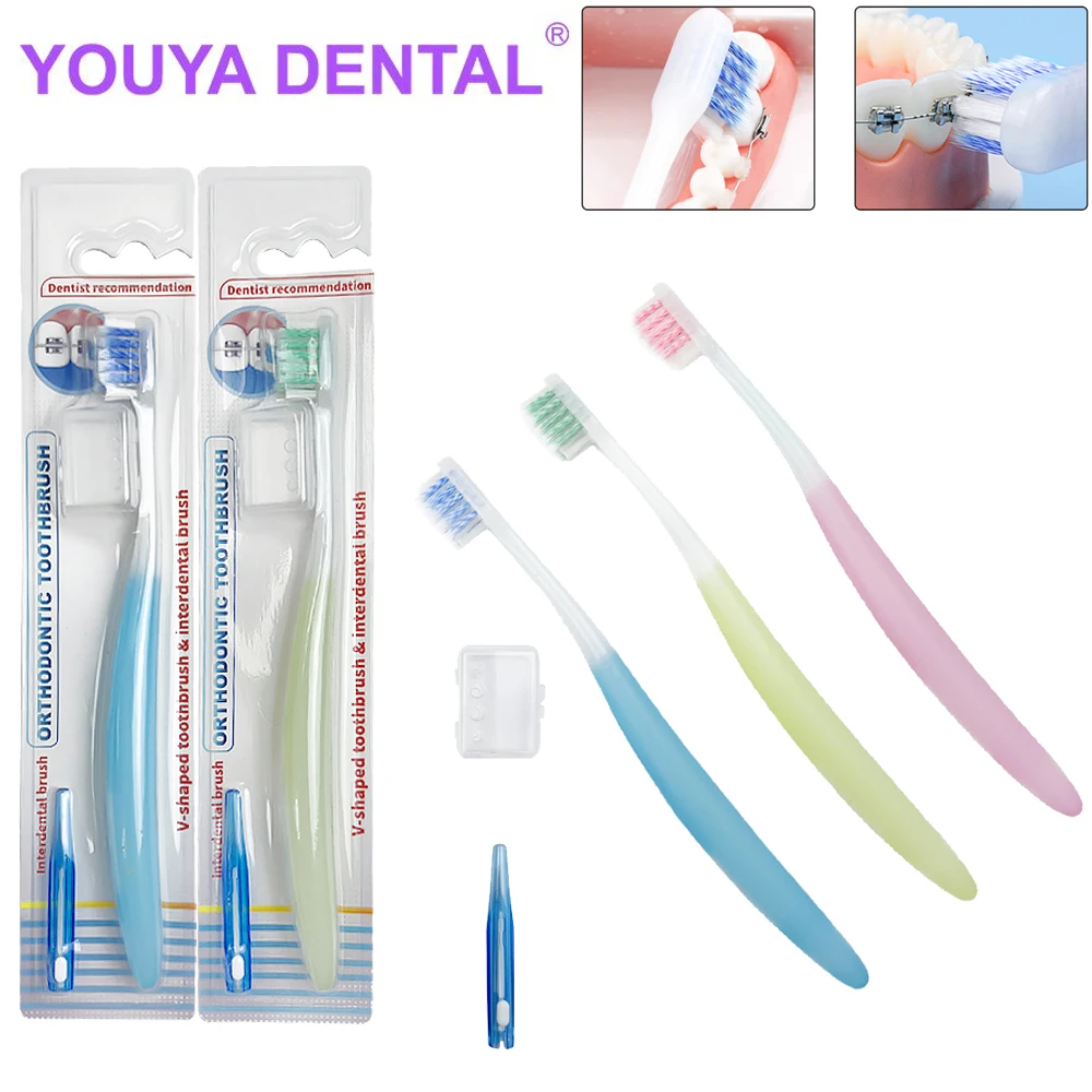 1Pcs Dental Orthodontic Toothbrush Soft Toothbrush Adult Braces Clean Orthodontic Toothbrush For Oral Health Care