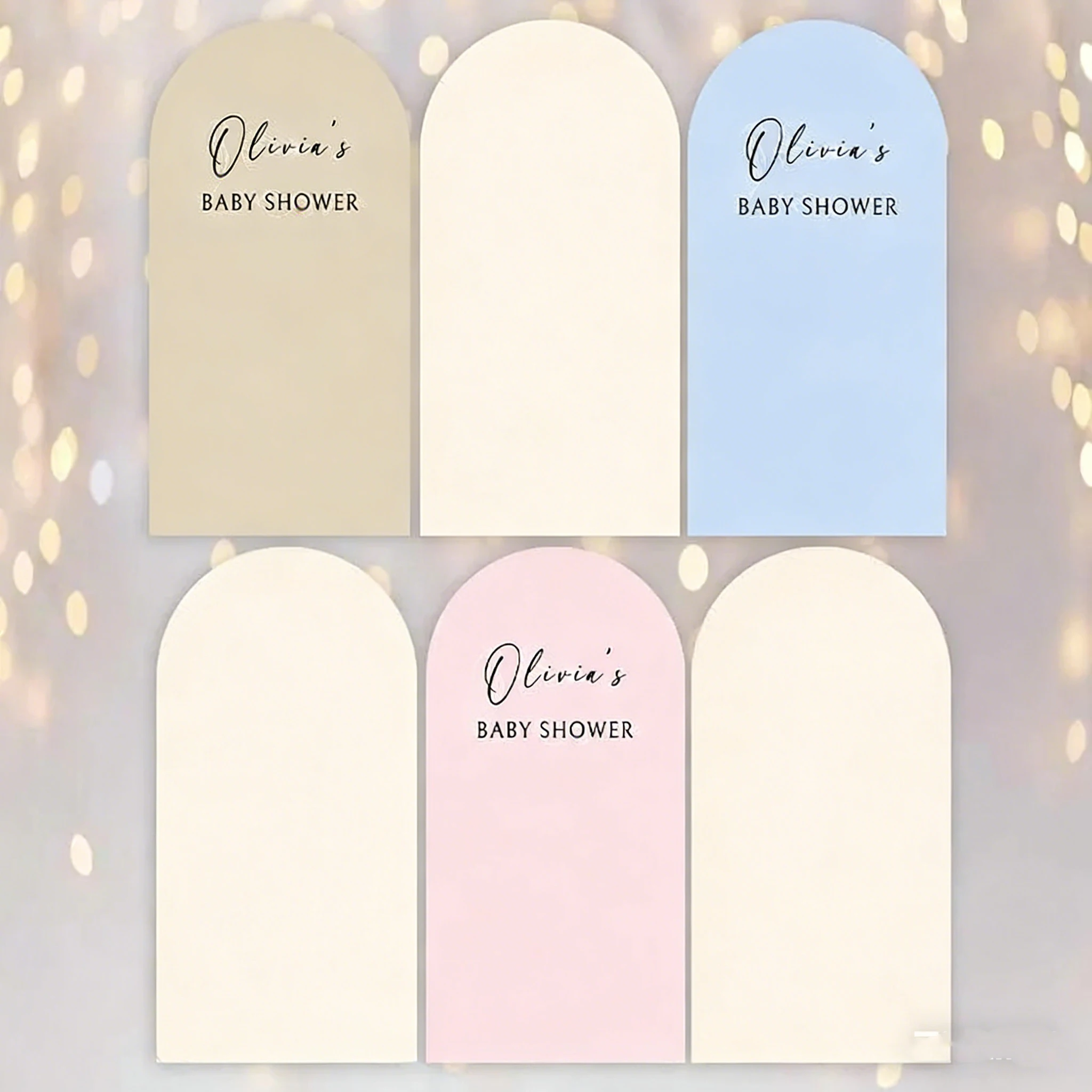 Toile de fond personnalisée double face pour baby shower, fête d'anniversaire, douche nuptiale, décoration DIY avec nom et âge, pour photos