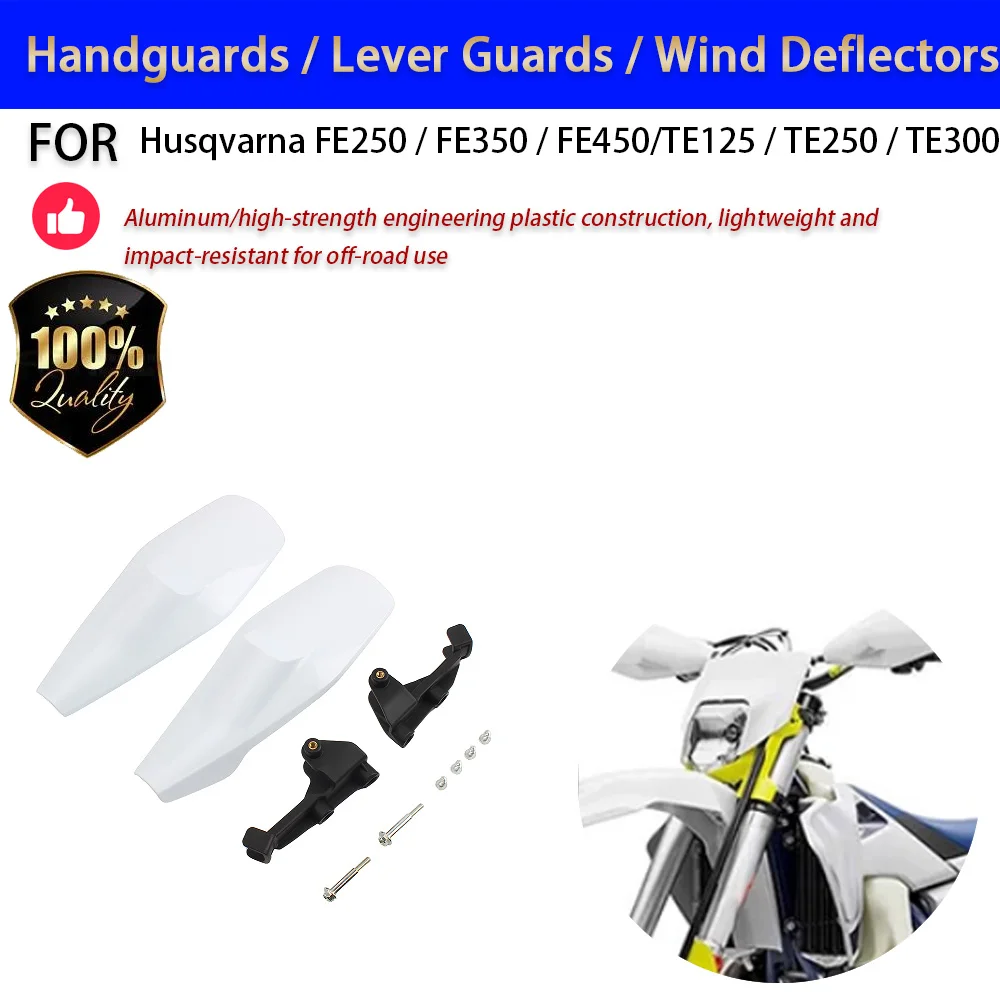 For Husqvarna FE250 FE450 TE125 Handguards Lever Guards Wind Deflectors No-Drill Accesorios Moto Accessori Moto