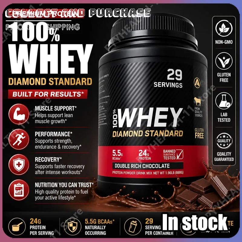 Proteína de Suero de Leche de Alta Eficiencia, Apoya el Consumo Diario de Proteínas, Sabor Chocolate, 899g