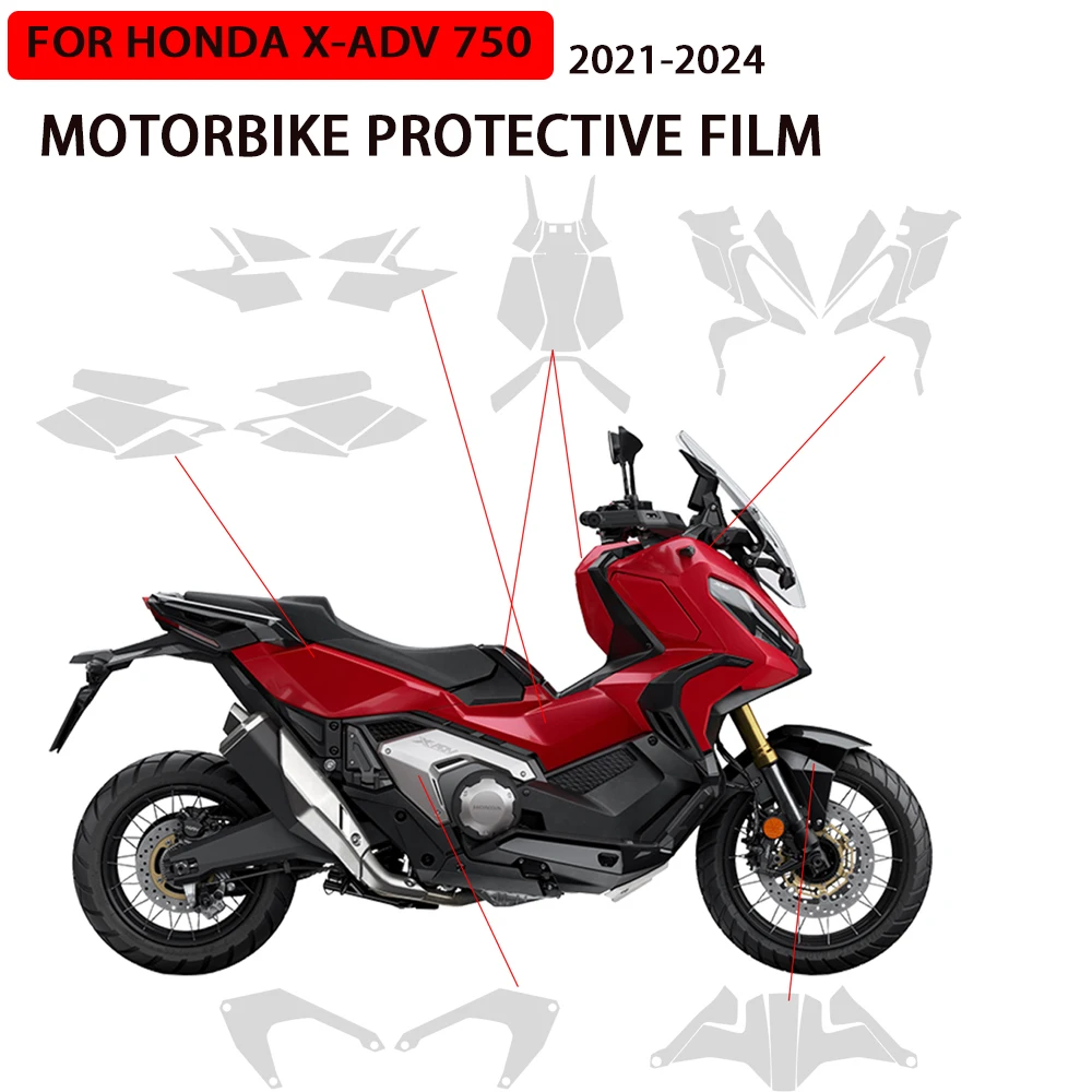 Fits X ADV 750 Paint Protection Film  For Honda X-ADV 750 PPF TPU  Transparent Motorcycle Ultra-Thin Anti-scratch Parts 2021-202