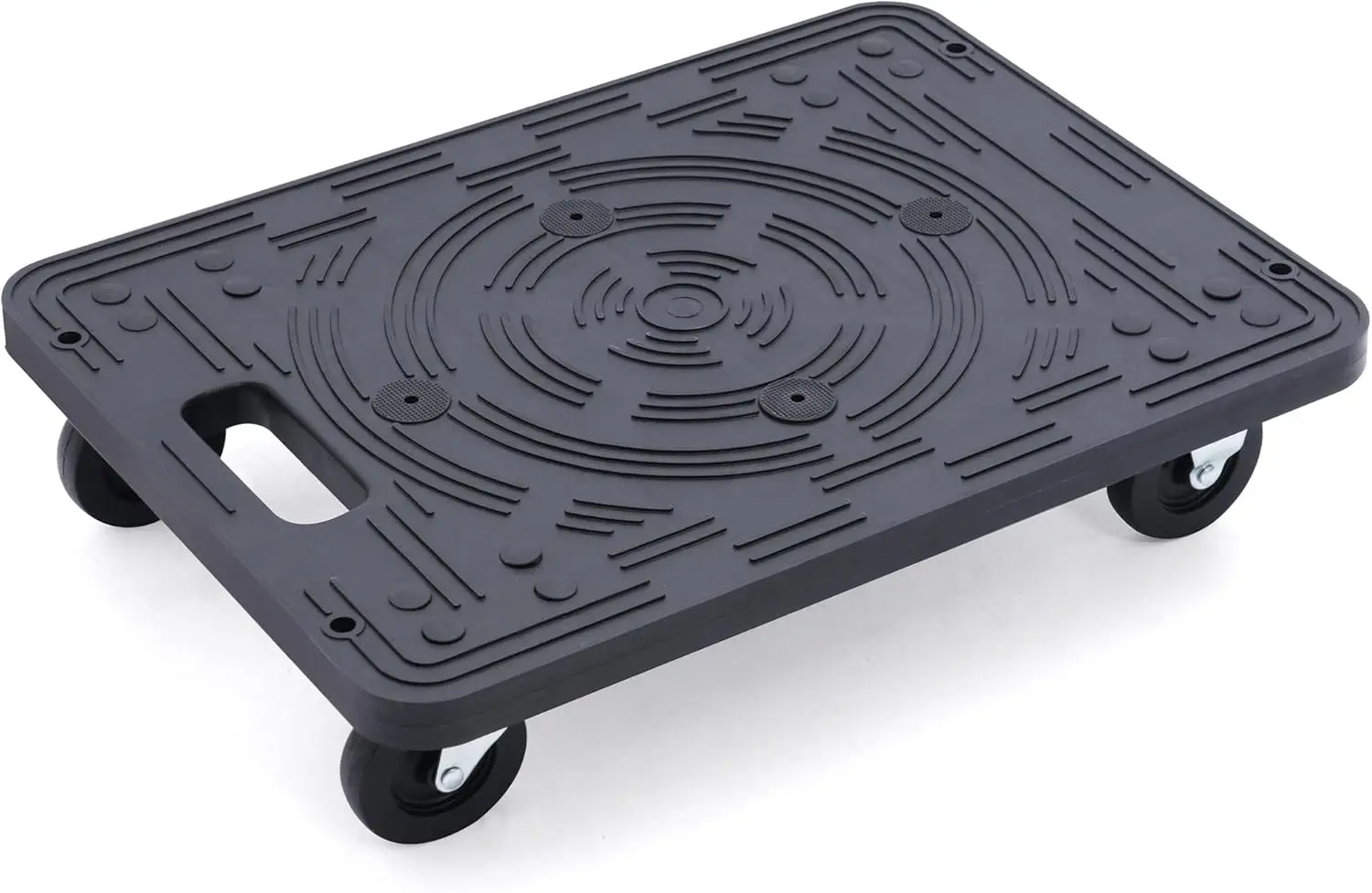 

Прочная полипропиленовая тележка с грузоподъемностью 200 фунтов, черная - идеально подходит для перемещения и хранения