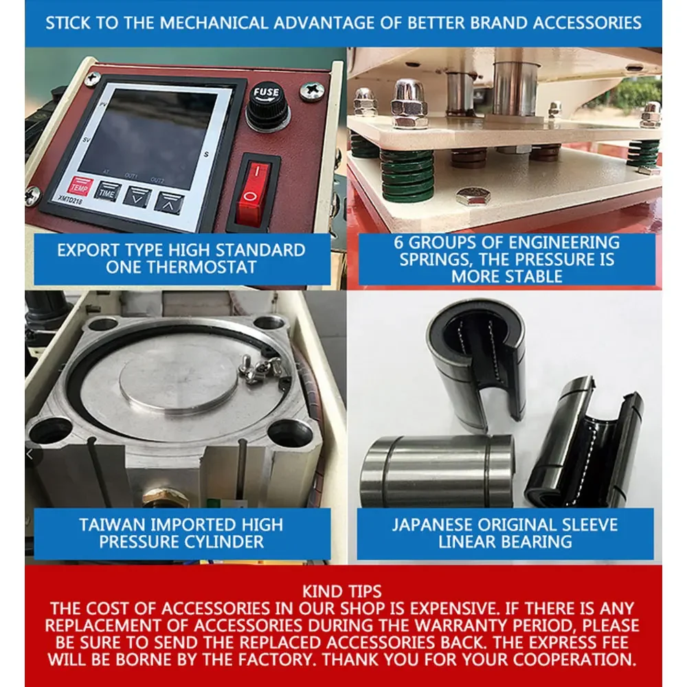 

Upper And Lower Heating Glue Stamping Machine Two Stations 40 * 50cm Automatic Heat Transfer Printing Press Printing Machine