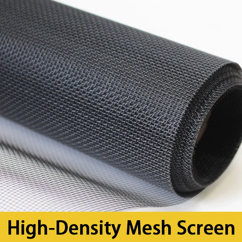 Black Nano PP Mesh Screen – Anti-Mosquito, Breathable, Light-Transmitting for DIY & Multi-Purpose Use Window and Door Screen