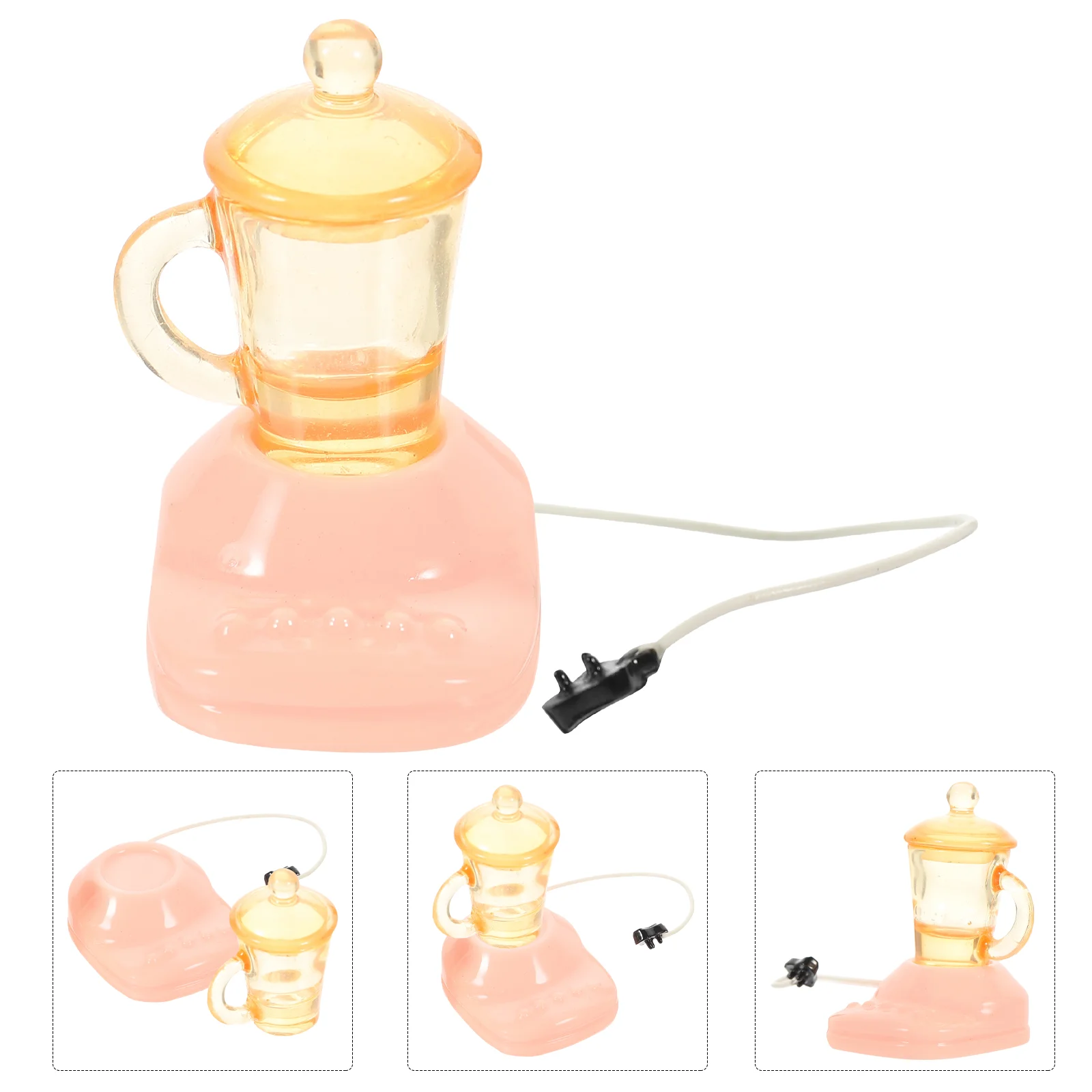 Casa mini máquina de suco modelo comida em miniatura brinquedo cena acessórios (a-rosa) 1pc extrator adorno pequena modelagem