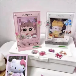 INS Acrylic Photo Frame Creative Card Display Stand Photo Card Holder Idol Photo Protective Case Cute Home Desktop Decoration