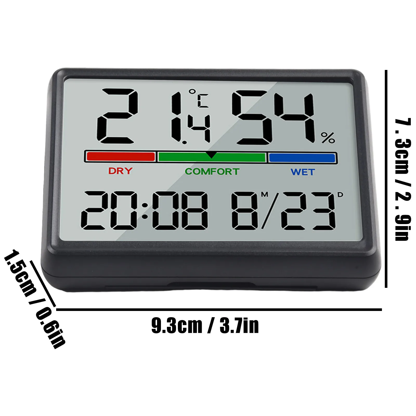 

Battery Powered Clock Digital Wall Clock Clear Field Of View Displays Time And Temperature 12-hour Or 24-hour Format