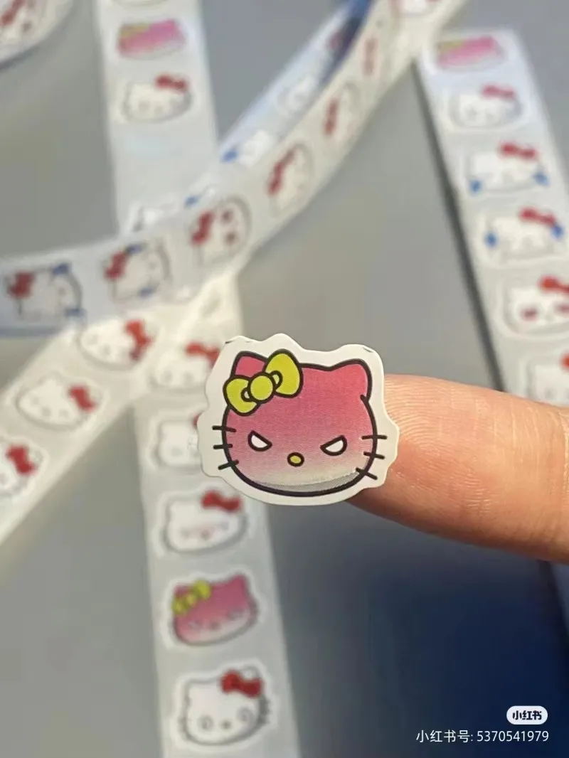 500pcs Hello Kitty Cute Stickers Cartoon Anime Stationery Art Supplies Party Envelope Sealing Decor Toys Baby Shower Party Gift view 4